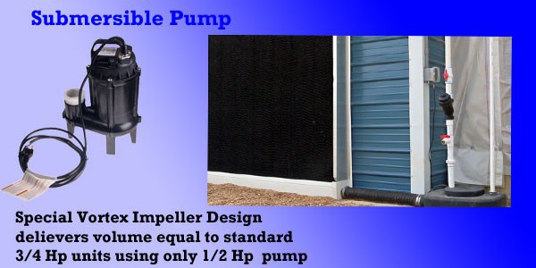 The Hog Slat pump is specially designed for cool cell system application and not just adapted from other industries.  Re-designed vortex impeller results in lower head pressure and higher volume, the result is an efficient 1/2 hp. pumps with the same output as normal 3/4 hp. submersible pumps.