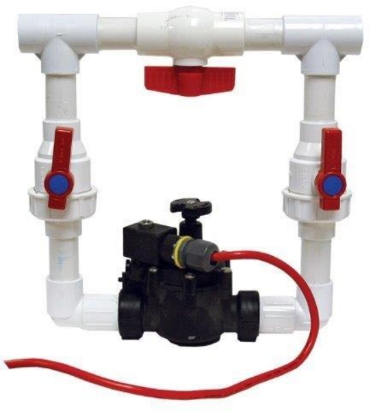 Picture of PVC Plumbing Solenoid Assembly w/ Bypass