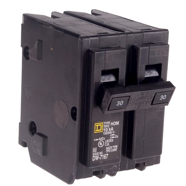 Picture of 30 AMP DOUBLE POLE BREAKER 120/240V