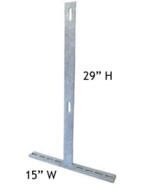 Picture of 29'' Flat Bar Post W/ 15'' Foot, Galvanized
