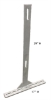 29'' Flat Bar Post w/ 17'' Offset Foot - Galvanized (Dimensions)