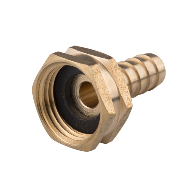 Picture of Brass 3/4" Female Garden Hose End w/ 1/2"  Barb