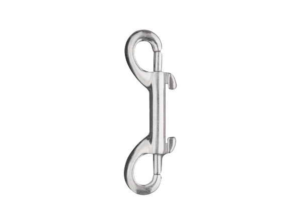 4 Snap Hooks - Double Ended - Nickle Plated