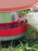 "Flex" Metal Chicken Feeder w/ Anti-Waste Ring & Chicken Feeding