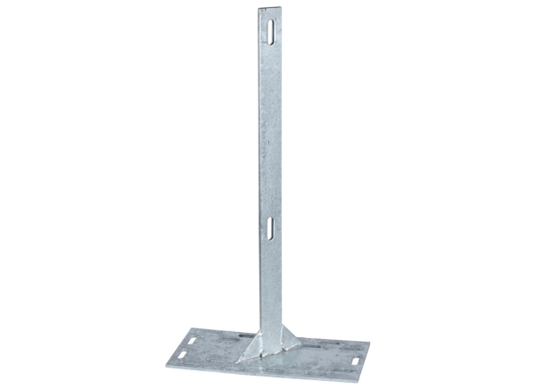 29'' Flat Bar Post w/ 8" x 16" Base Plate - Galvanized