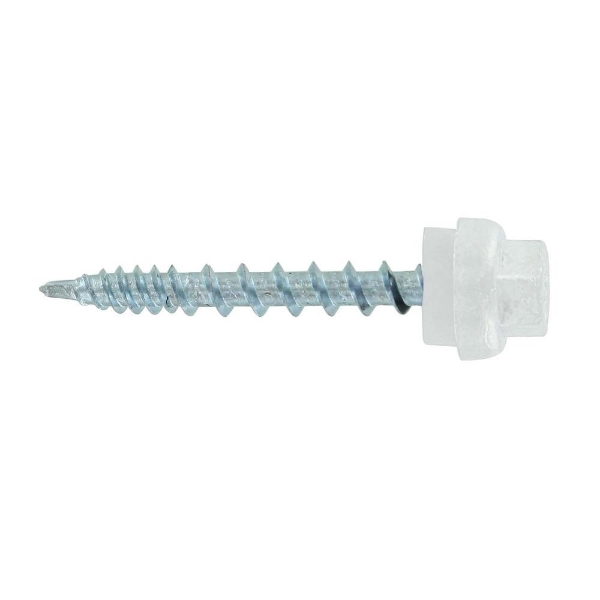 #10 x 1-1/2" Hex Head Screw - White