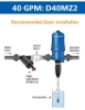 Dosatron® D40MZ2 Medicator Recommended Installation Graphic