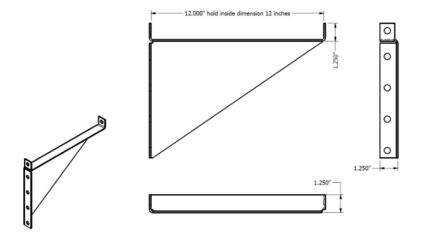 Galvanized Metal Shelf Bracket