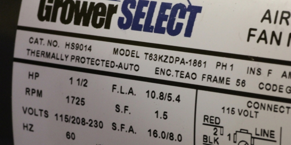 Motor nameplate key to selecting replacements.