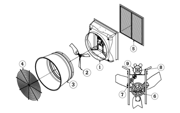 Airstorm 51" & 54" X- Brace Diagram