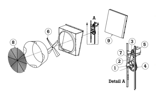 Windstorm 54" Wall Slant Diagram