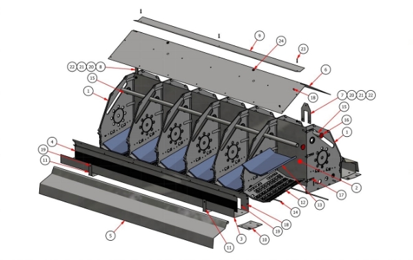 Picture of Cover for 5" Nest Egg Tray 60" Dual Belt System