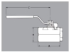 Ball Valve 1/2" NPT 3000PSI Full Port Measurements Diagram