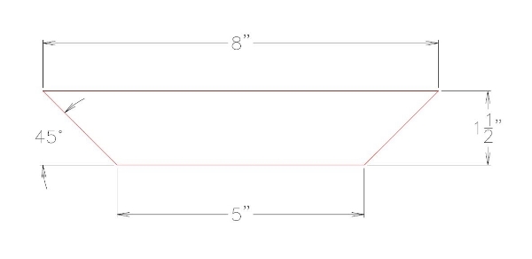 Gestation Stall Brace 8" (Unpainted)