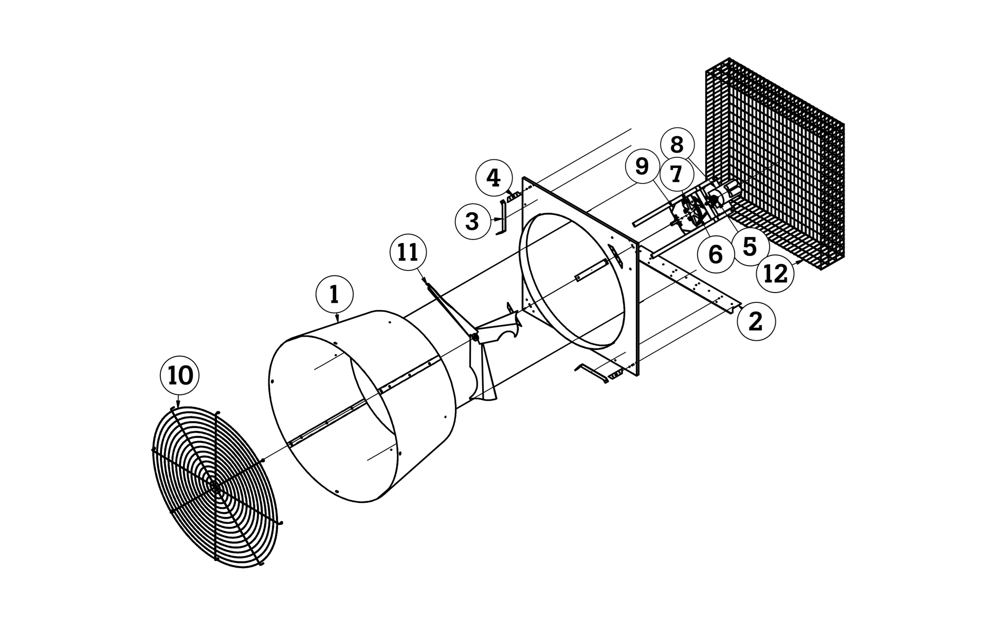 Hog Slat® Pillow Block Conversion Kit for WindStorm Fans | Hog Slat