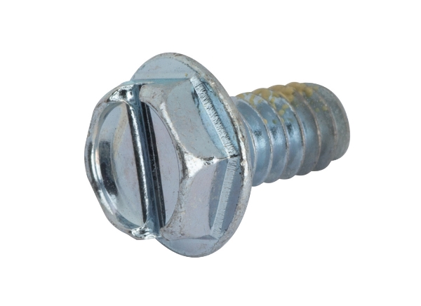 Picture of Screw #10-24x3/8" Hex Slot Washer Zinc w/ Nylon Patch