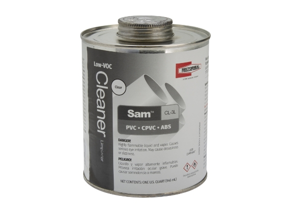Picture of Cleaner PVC Rectorseal CL-3L Low VOC Clear 32 oz Quart