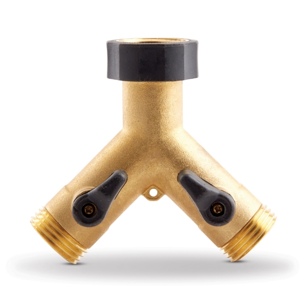 Picture of Gilmour® Pro High Flow Brass Dual Outlet Shut-Off Valve