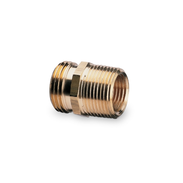 Picture of Gilmour® Pro 3/4" Male Hose to 1/2" Female Pipe and 3/4" Male Pipe Connector