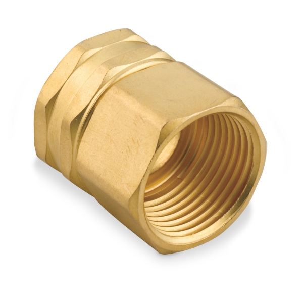 Picture of Gilmour® Pro 3/4" Female Hose to 1/2" Female Pipe Brass Connector with Swivel Connect