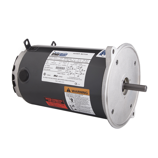 GrowerSELECT® auger drive unit motors are also available individually to serve as high-quality, affordable replacement motor options for poultry feed systems from GrowerSELECT and other manufacturers.