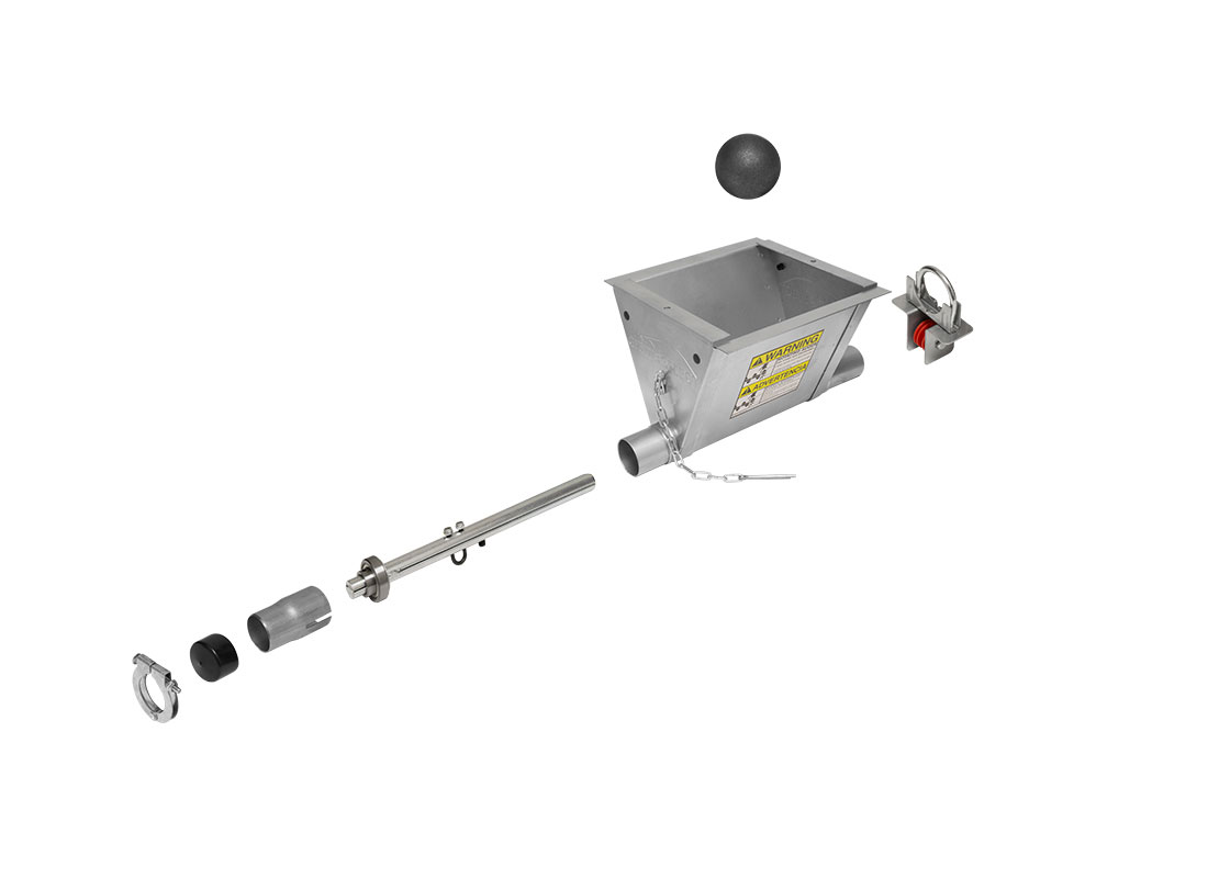 GrowerSELECT® Poultry Hopper Chicken Unloader Kits include all the components needed to connect the hopper to the feed line. HS532KIT, single feed line unloader kit (shown).