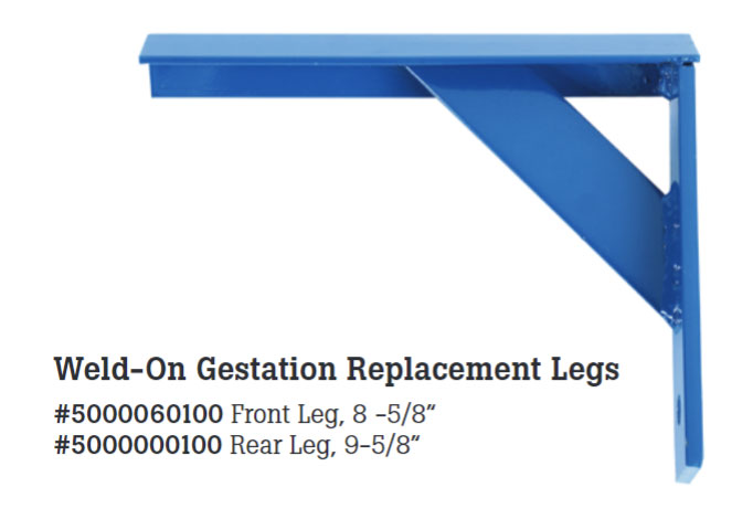 Replacement legs are available to repair or extend the life of aged or damaged stall panels.